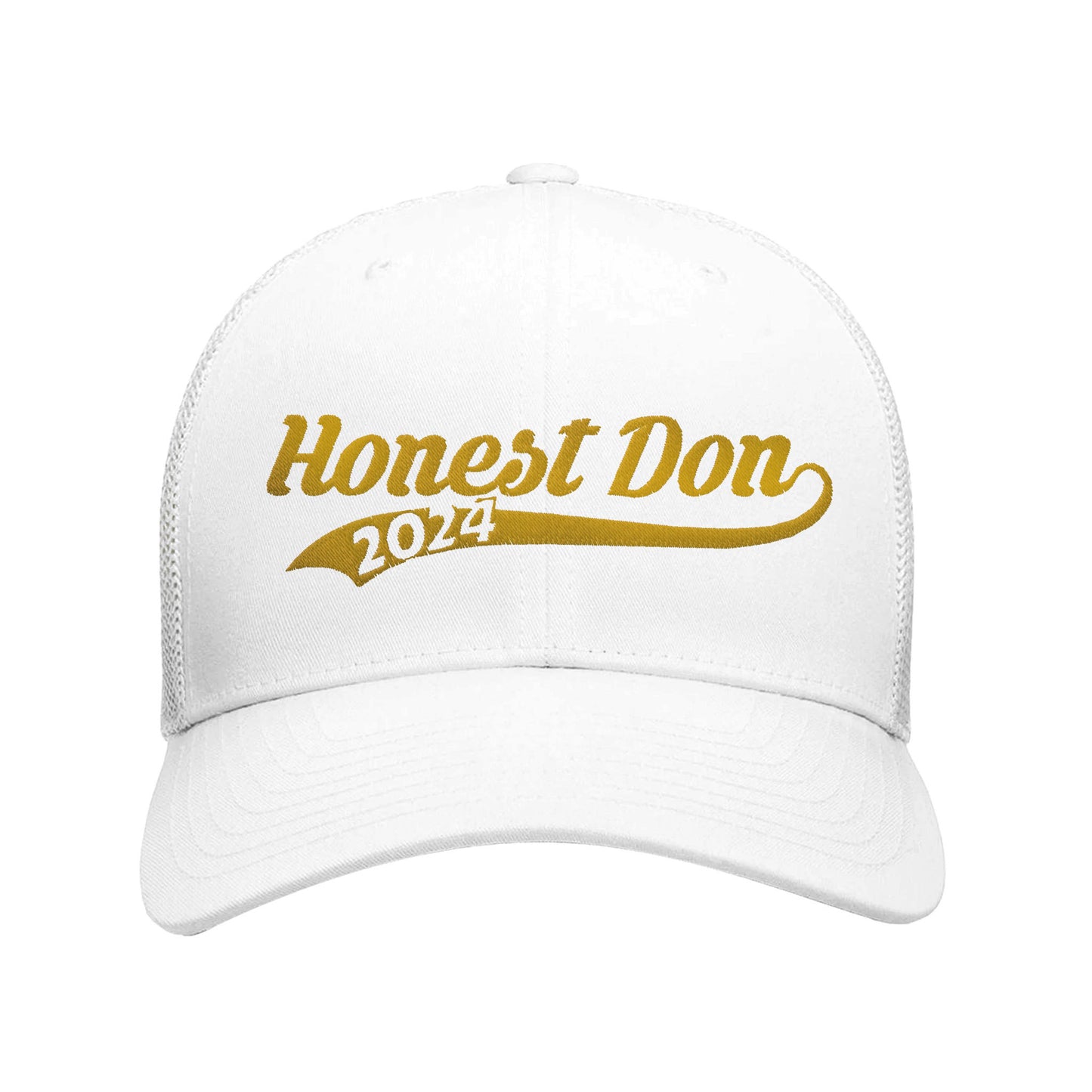 Honest Don 2024 Gold Retro Trucker Cap